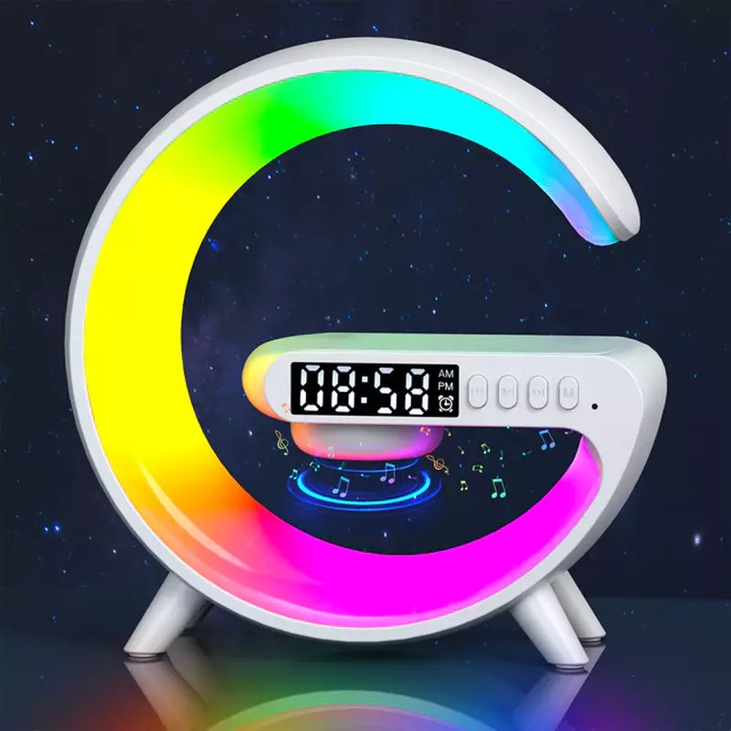 Wireless Charging Sound Lamp with Bluetooth Speaker & Clock