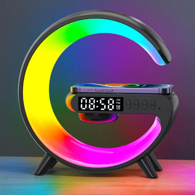 Wireless Charging Sound Lamp with Bluetooth Speaker & Clock