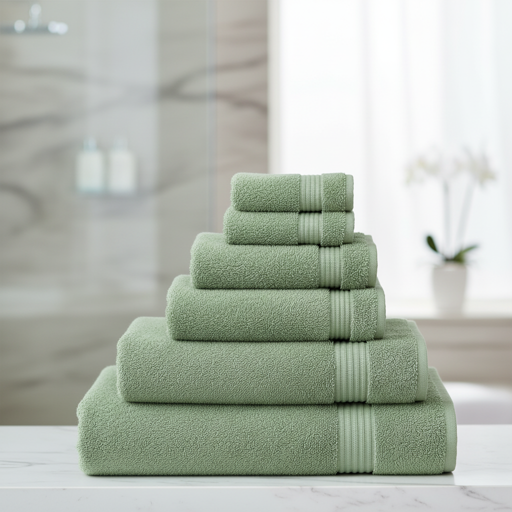 Soft Absorbent 6 Piece Bath Towel Set - Pexav