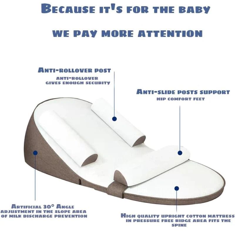Comfortable Baby Sleep Wedge Pillow for Newborns