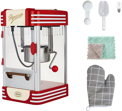Classic Yellow Compact Popcorn Machine with Timer