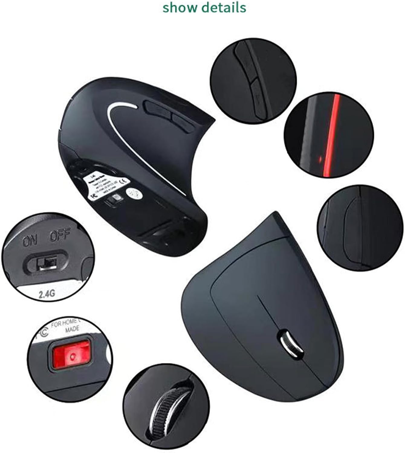 Comfortable Wireless Optical Mouse - Elvion