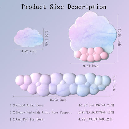 Comfortable Ergonomic Wrist Rest Set with Mouse Pad