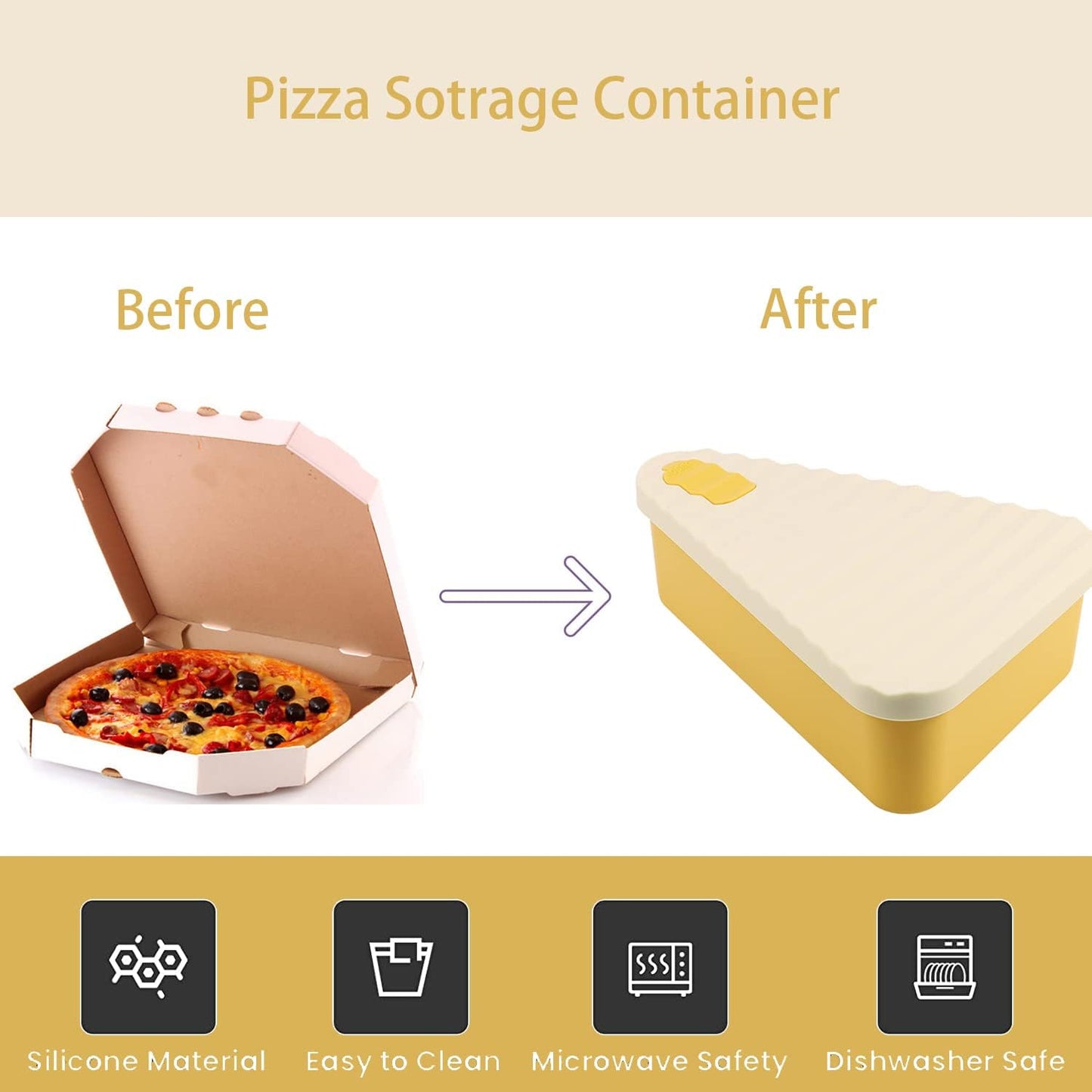 Stackable Pizza Keeper Box with 2 Compartments