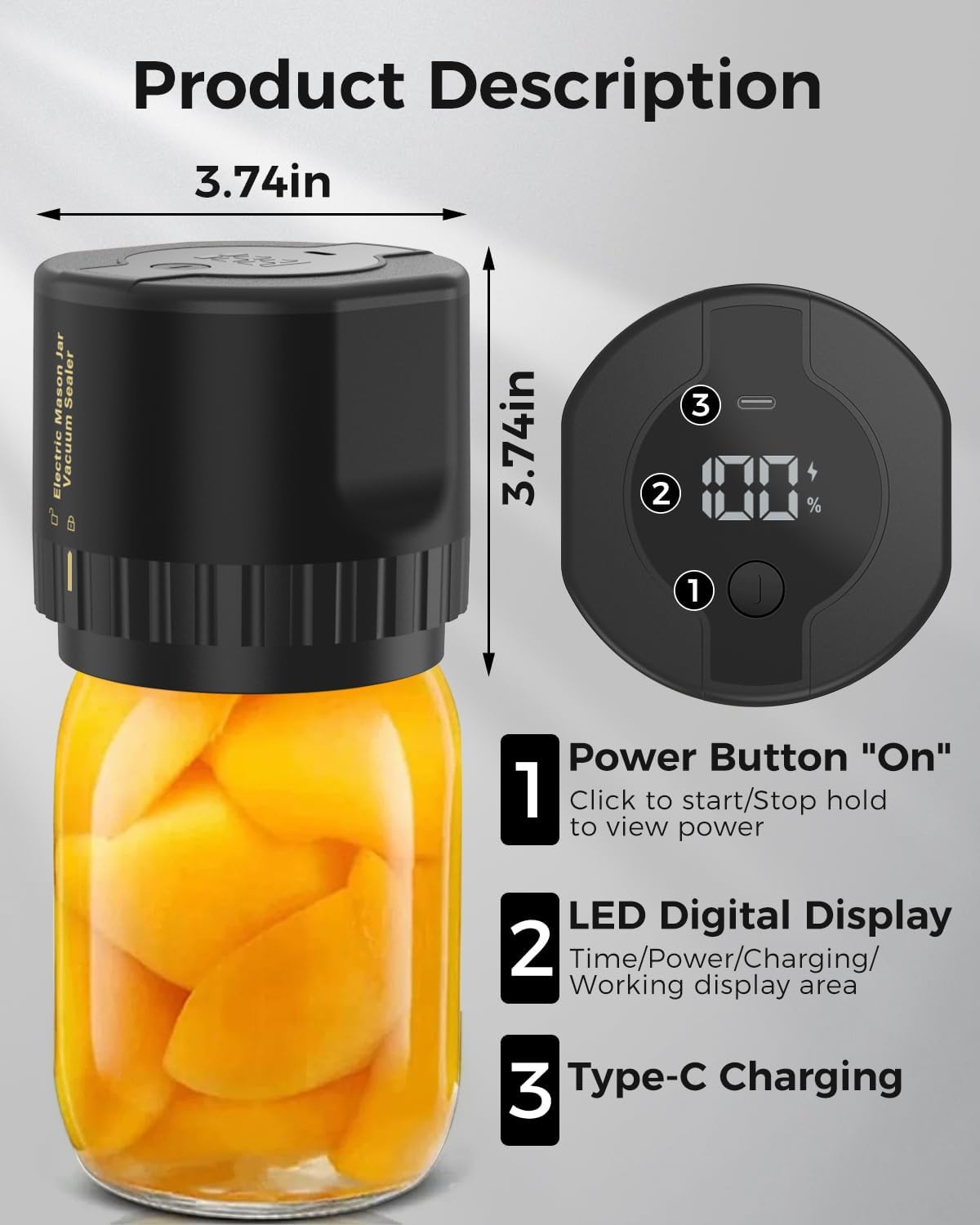 Compact Food Storage Vacuum Sealer Kit