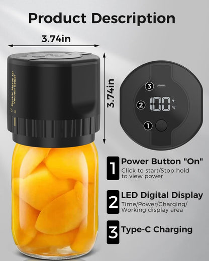 Compact Food Storage Vacuum Sealer Kit