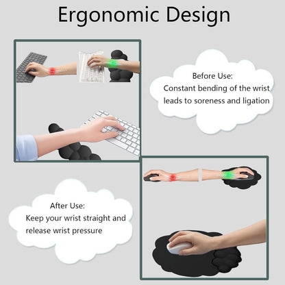 Comfortable Ergonomic Wrist Rest Set with Mouse Pad