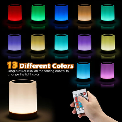 Smart Dimmable Bedside Lamp With Cordless Remote