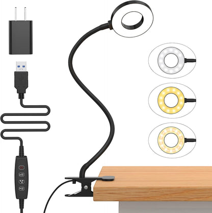 Bright Adjustable LED Office Lamp with Flexible Arm