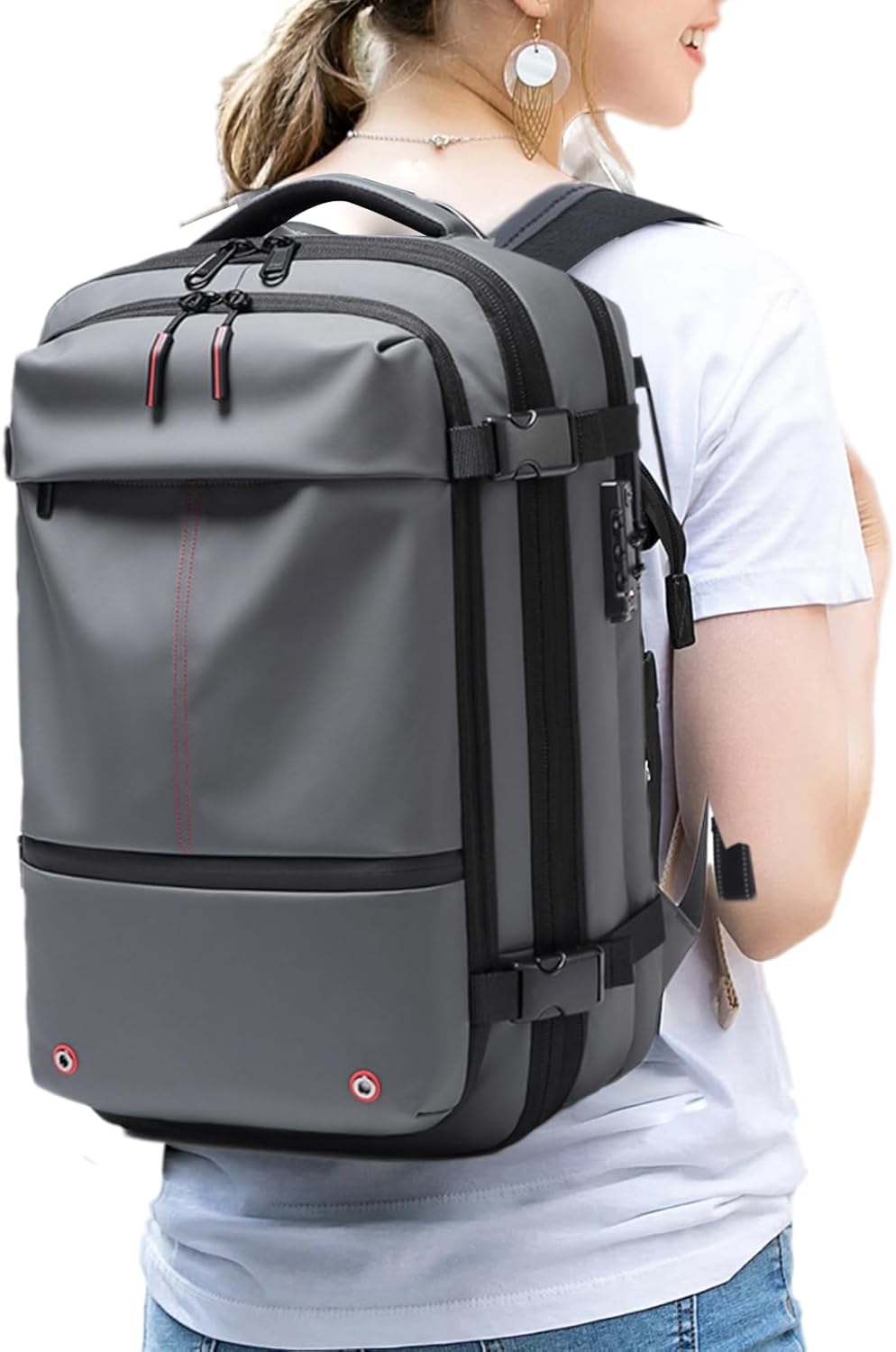 Waterproof Expandable 60L Travel Backpack with Laptop Sleeve