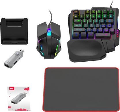 Wireless Gaming Keyboard Mouse Set with Ergonomic Pad