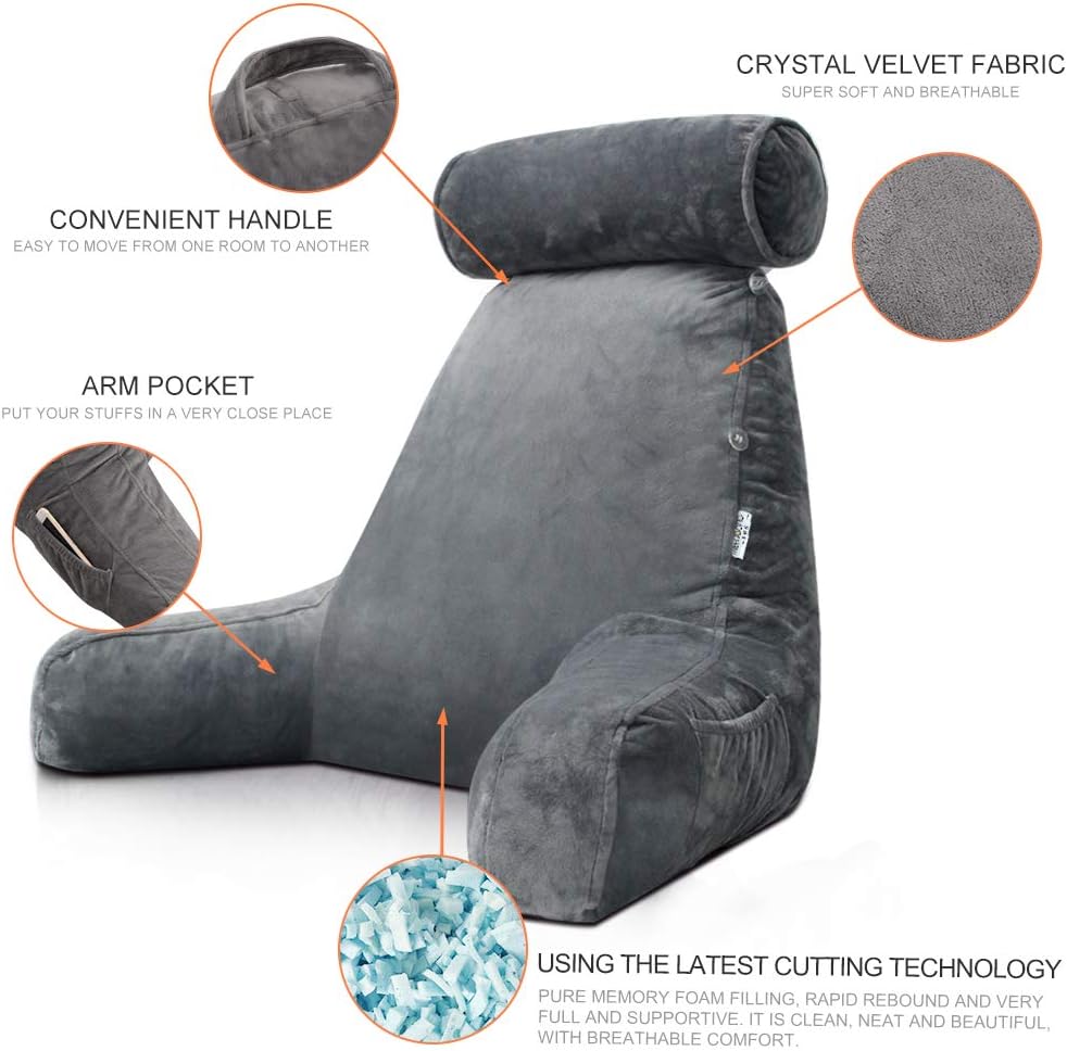 Comfortable Bed Rest Pillow with Arms