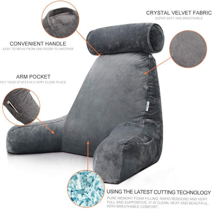 Comfortable Bed Rest Pillow with Arms