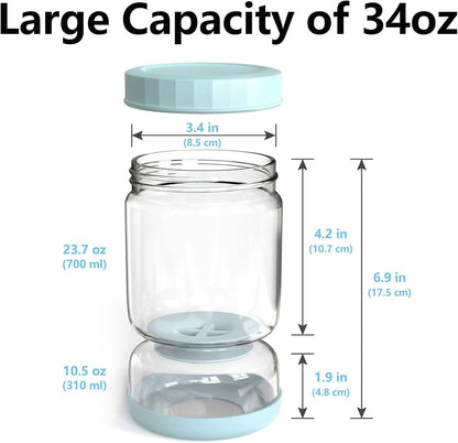 Clear Food Storage Pickle Keeper Jar