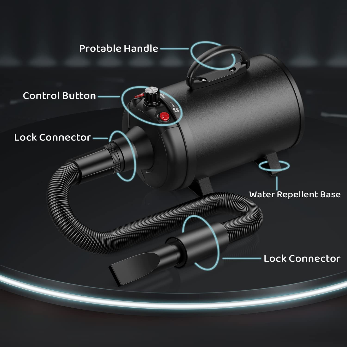 Fast Powerful Pet Hair Dryer Blaster