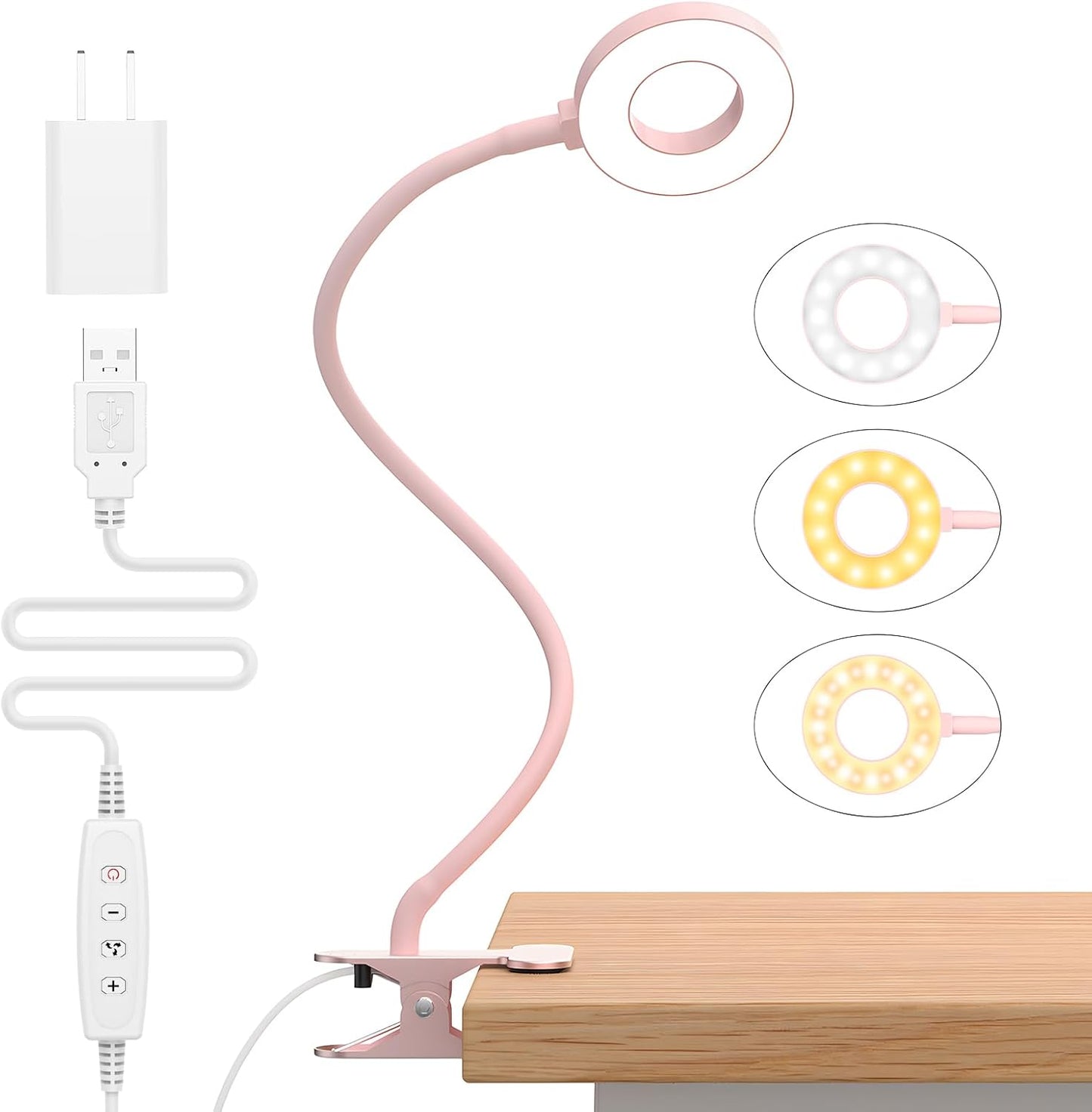 Bright Adjustable LED Office Lamp with Flexible Arm