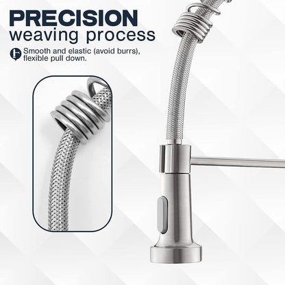 Stainless Steel Kitchen Faucet With Pull Out Sprayer