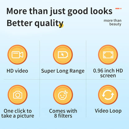 Compact HD Camera 1080P LCD Display Long Lasting Battery