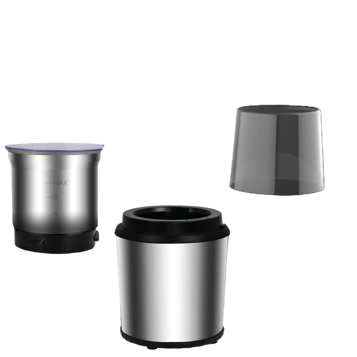 Compact Coffee and Spice Mill with Detachable Container