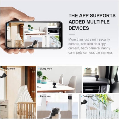 Small 4K WiFi Home Camera with Night Vision