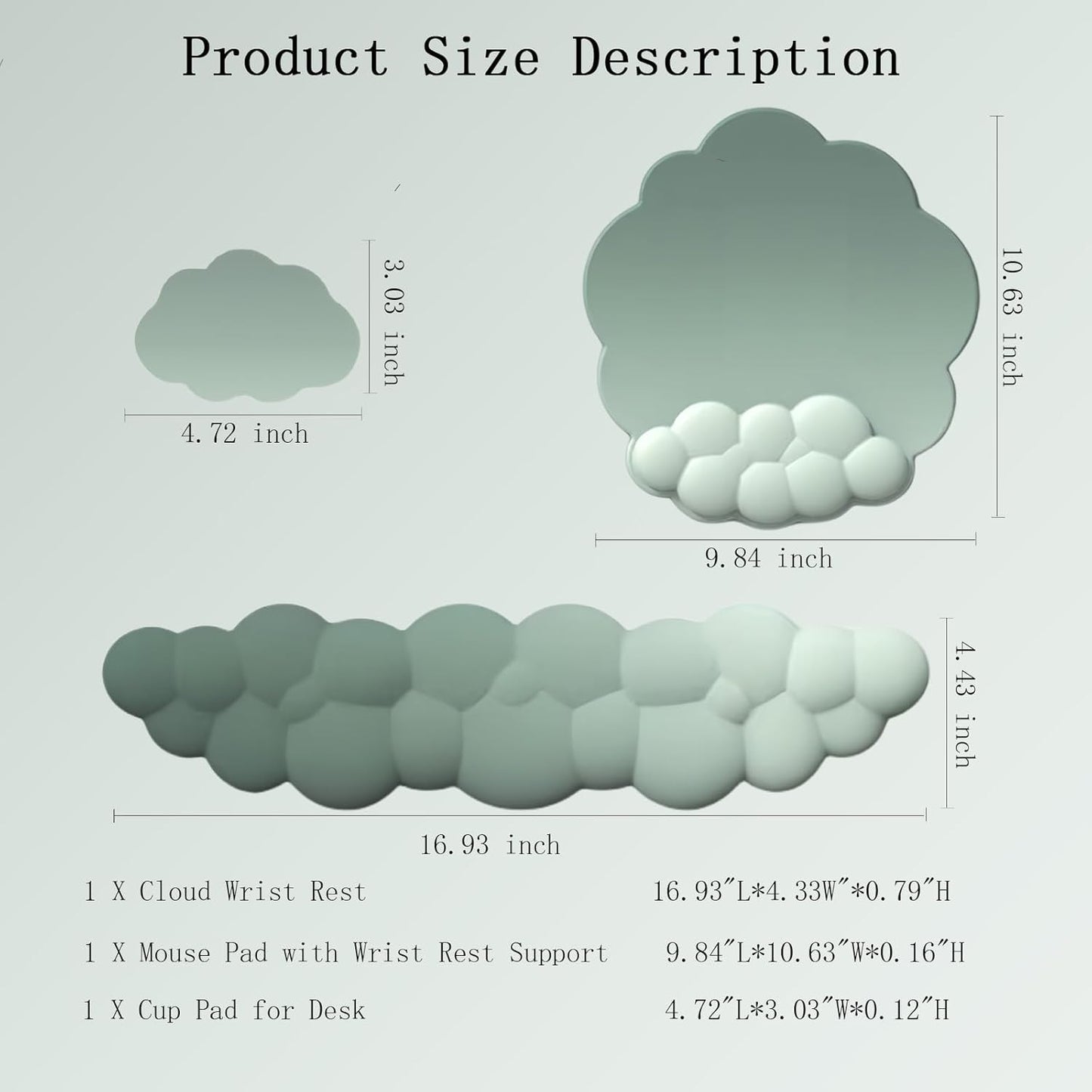 Comfortable Ergonomic Wrist Rest Set with Mouse Pad