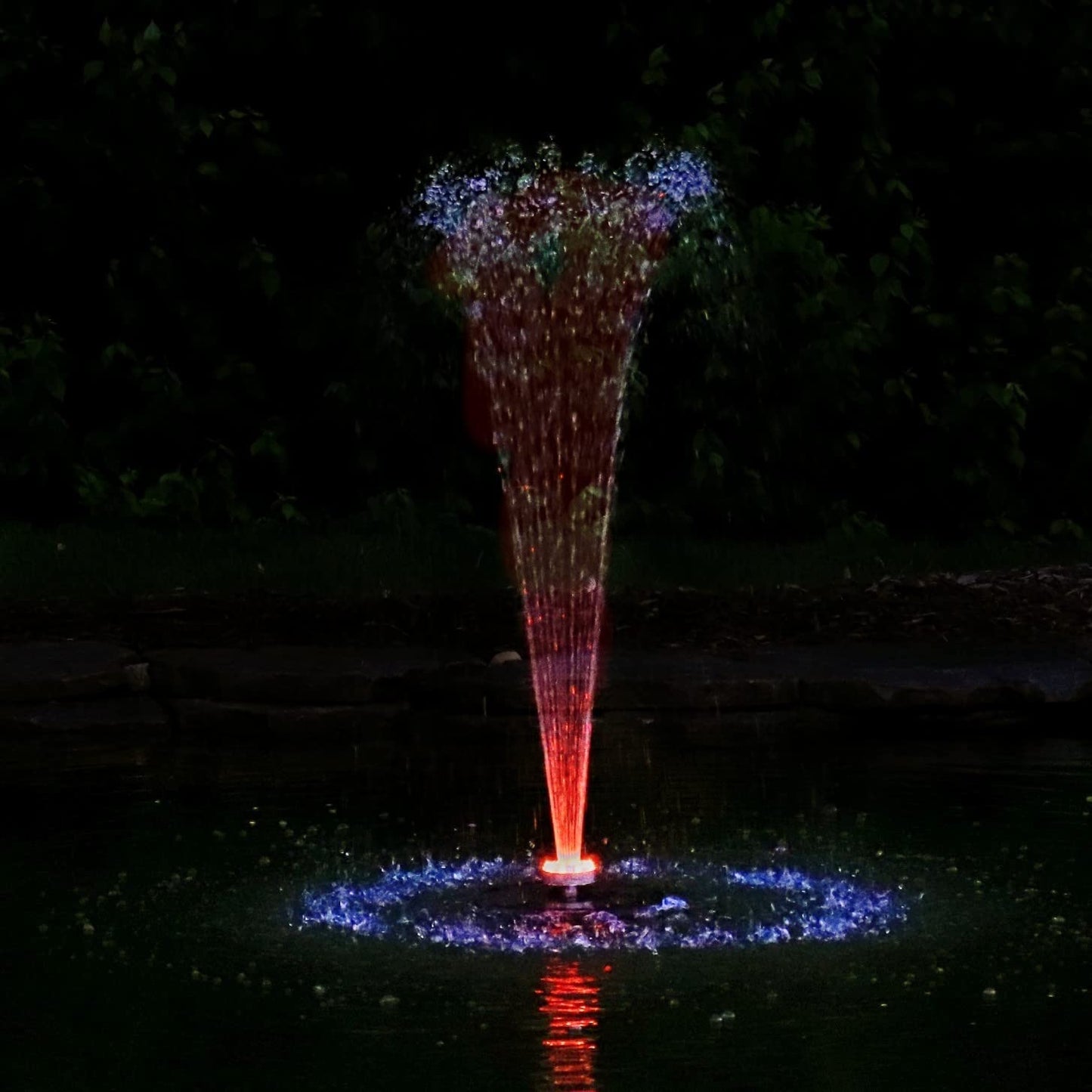 Colorful Solar Powered Floating Water Fountain Light