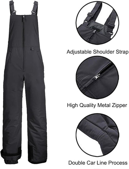 Warm Waterproof Snow Pants Bibs