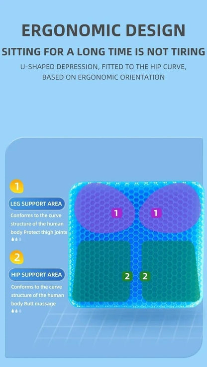 Ultimate Comfort Cooling Gel Chair Cushion