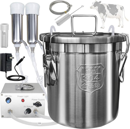 Compact Automatic Cow Milker 12L Tank - Pexav