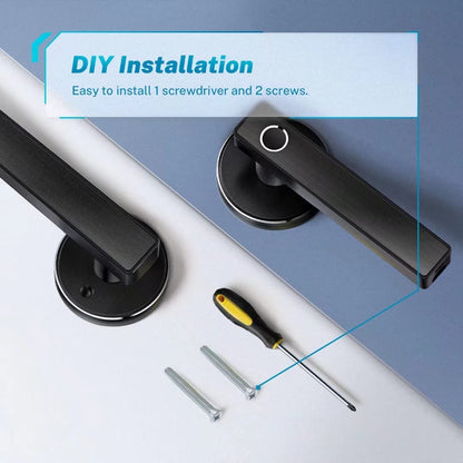 Secure Digital Fingerprint Door Lock Handle Set