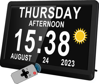 Large Display Digital Calendar Clock with Alarm Reminders - Pexav