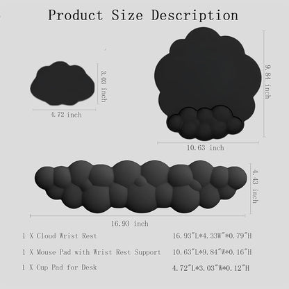 Comfortable Ergonomic Wrist Rest Set with Mouse Pad