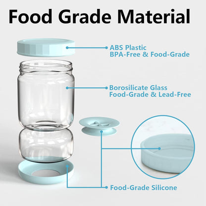Clear Food Storage Pickle Keeper Jar