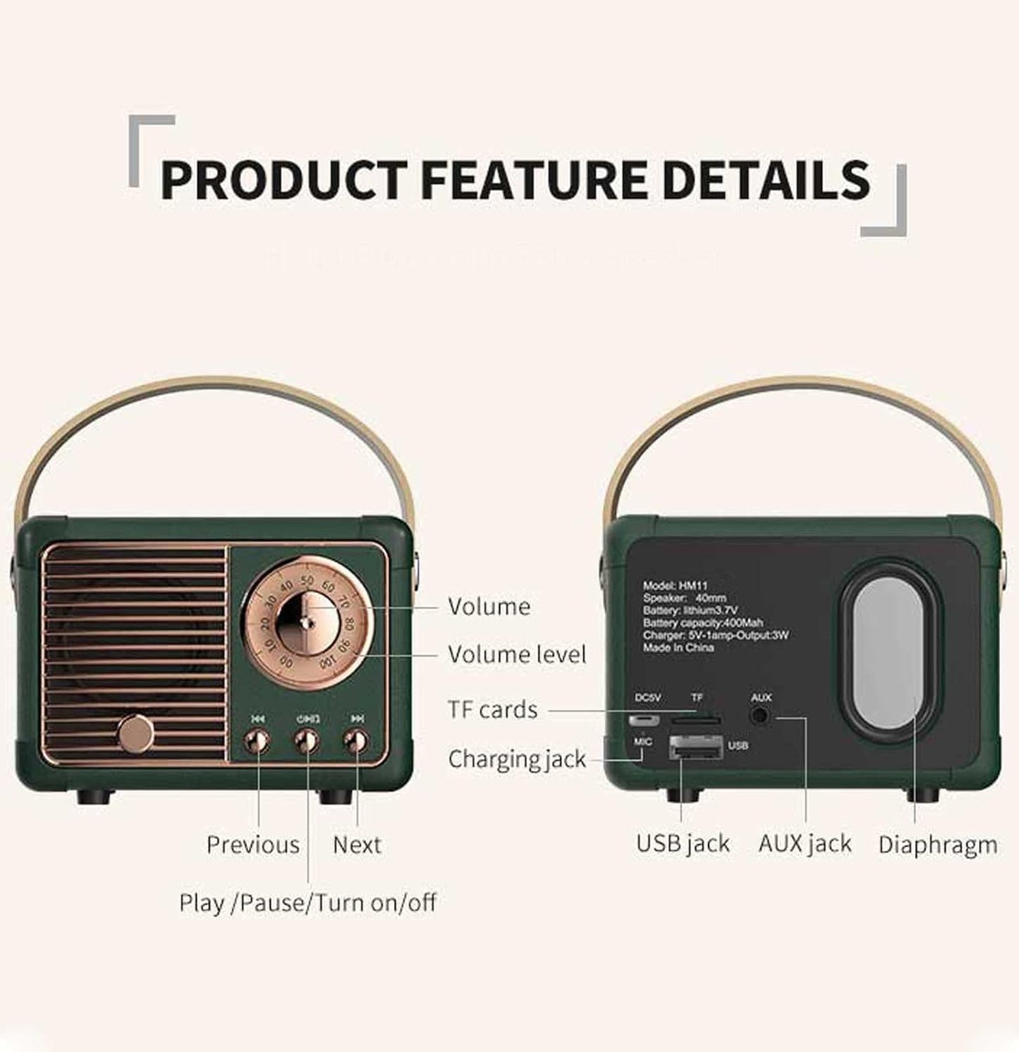 Vintage Wireless Sound Speaker