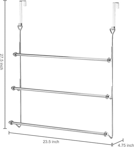 Space Saving Door Towel Rack Organizer