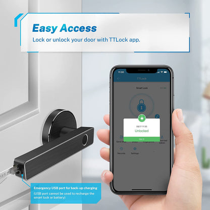 Secure Digital Fingerprint Door Lock Handle Set