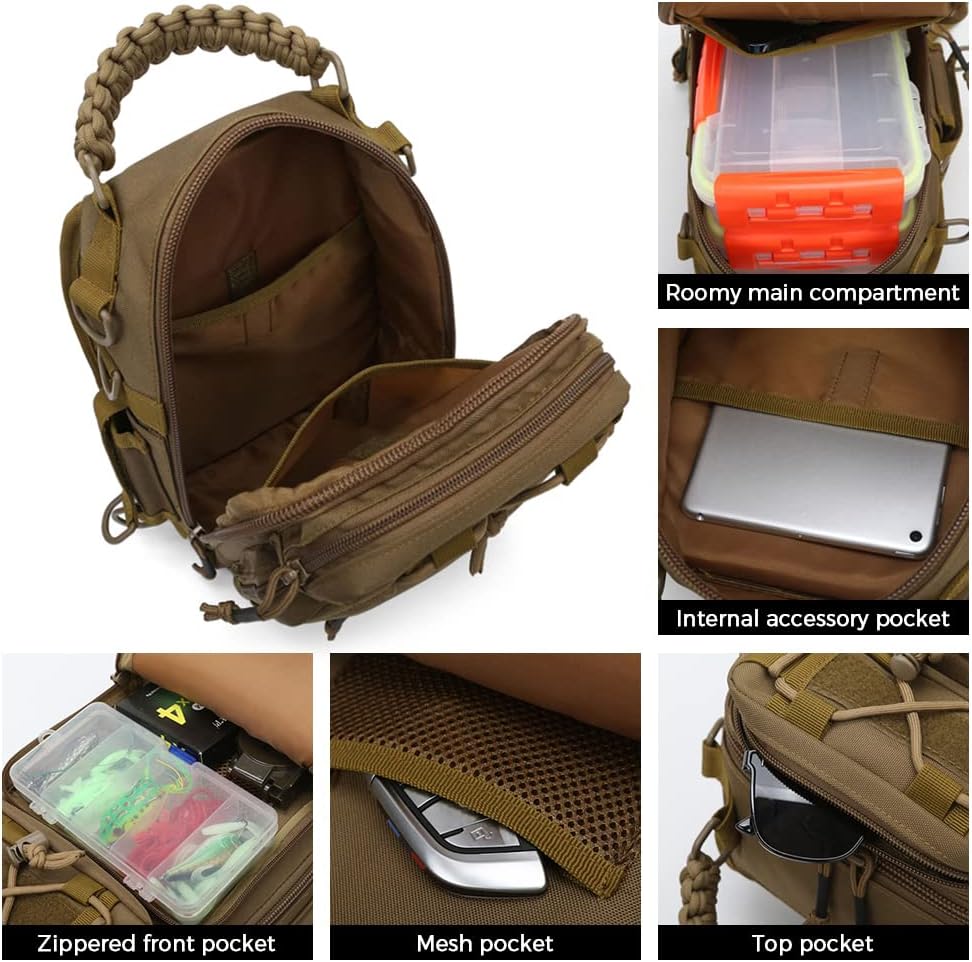 Waterproof Fishing Tackle Bag with Multiple Pockets