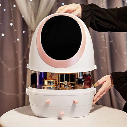 Travel Compact Makeup Mirror Storage Case