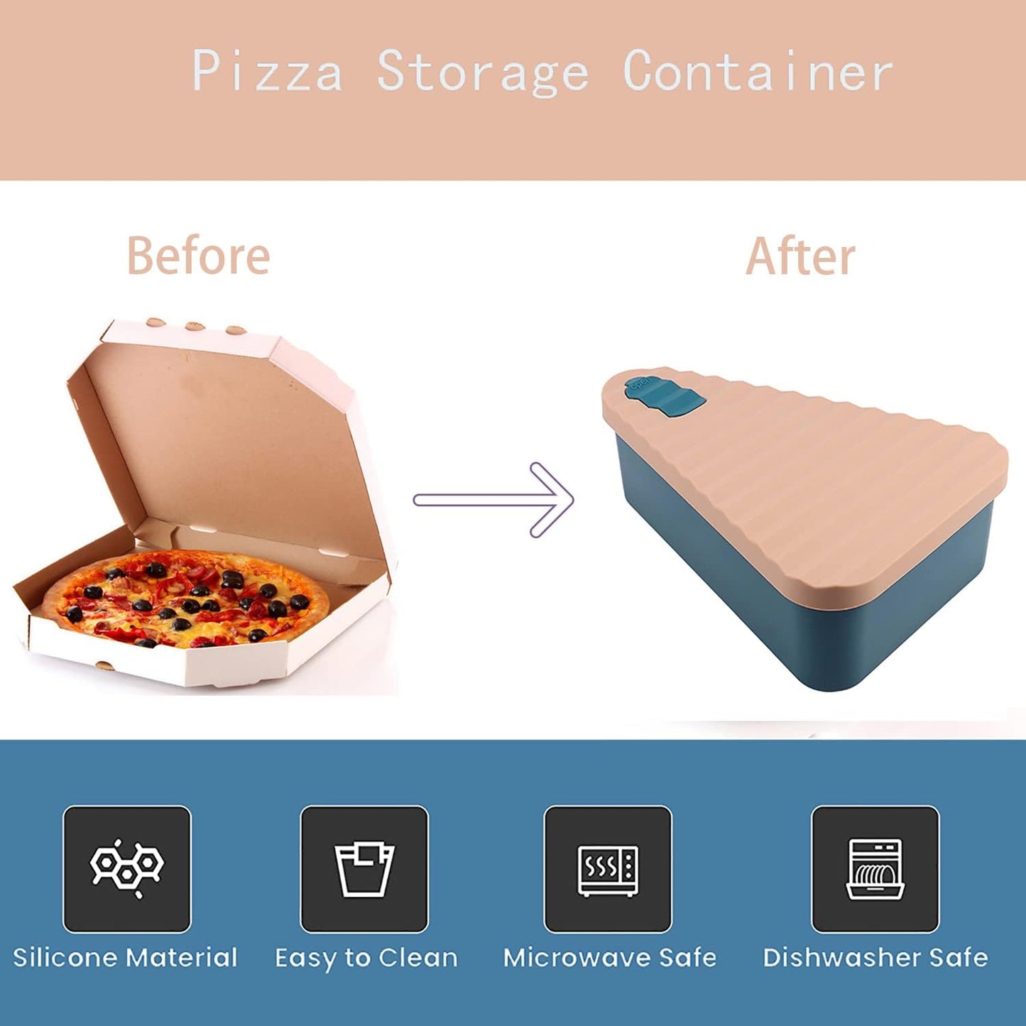Stackable Pizza Keeper Box with 2 Compartments
