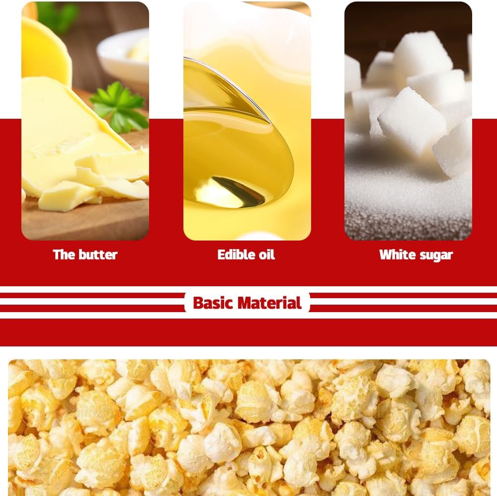 Classic Yellow Compact Popcorn Machine with Timer