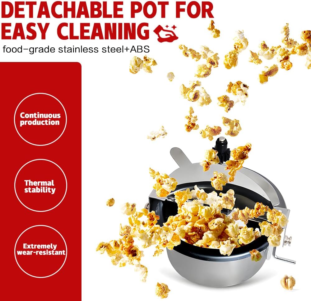 Classic Yellow Compact Popcorn Machine with Timer