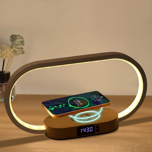 Smart LED Nightstand Lamp with Clock - Pexav