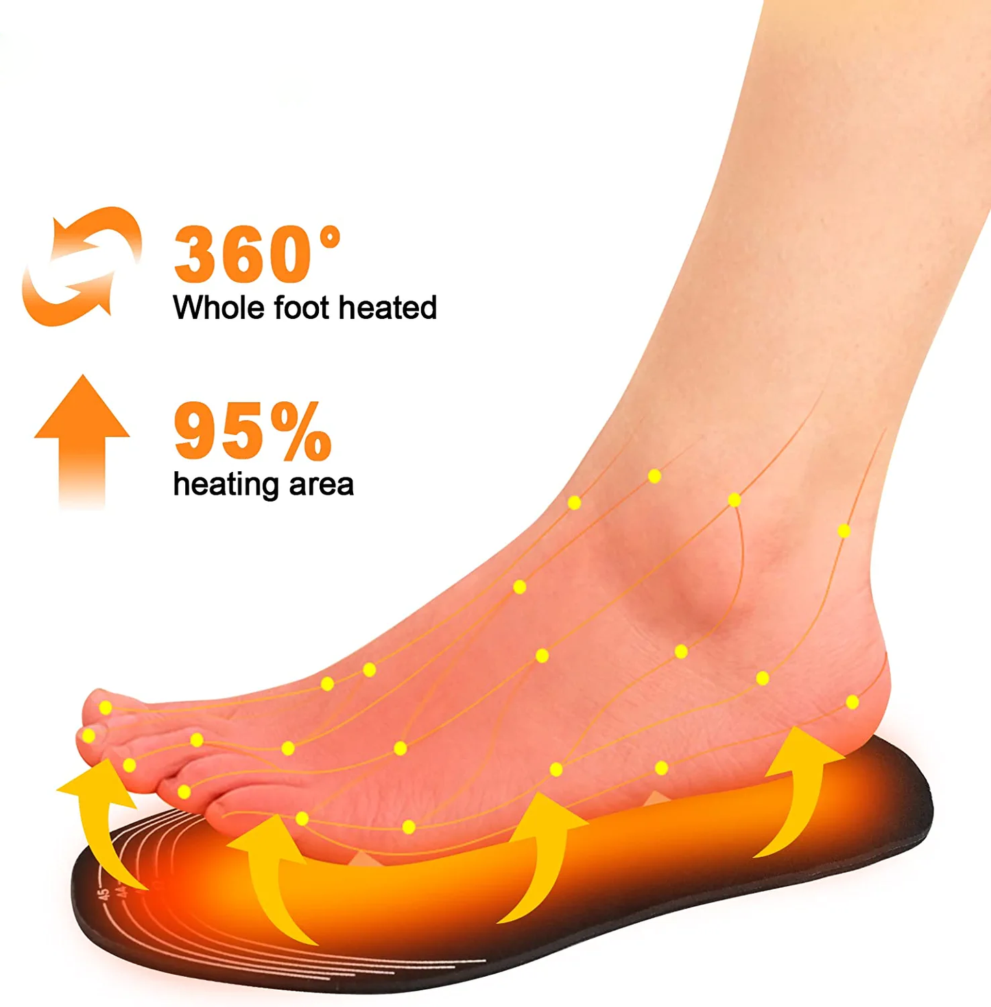 Warm Electric Heated Insoles for Boots and Outdoor Shoes