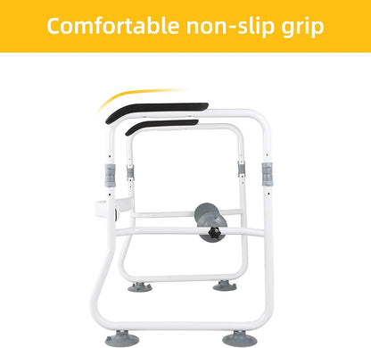 Secure Bathroom Toilet Support Rails System