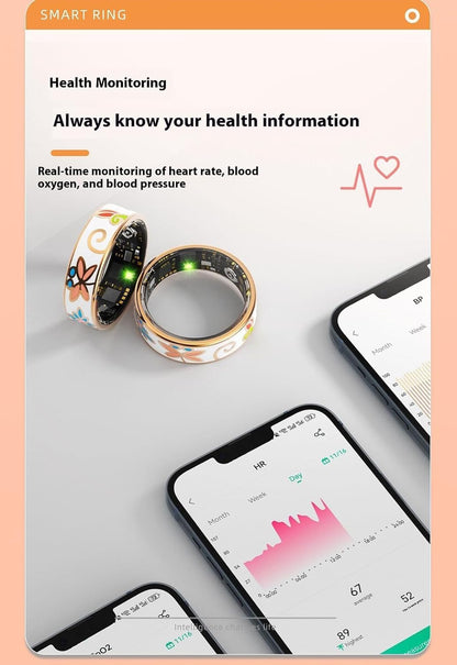 Stylish Health Monitoring Smart Ring