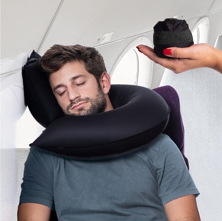 Comfortable Travel Inflatable Neck Support Pillows 2 Pack - Pexav