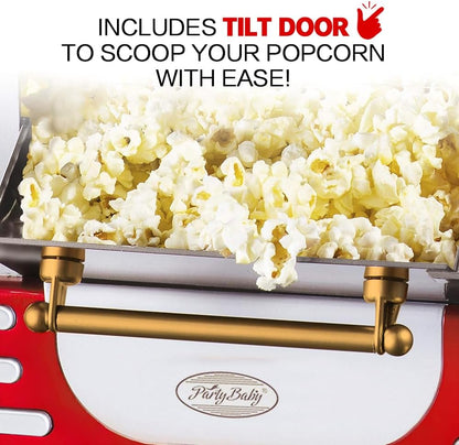 Classic Yellow Compact Popcorn Machine with Timer