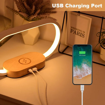 Smart LED Nightstand Lamp with Clock