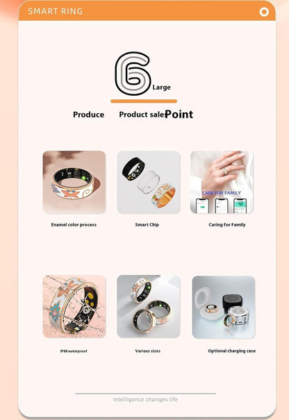Stylish Health Monitoring Smart Ring