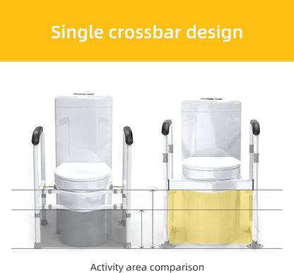 Secure Bathroom Toilet Support Rails System